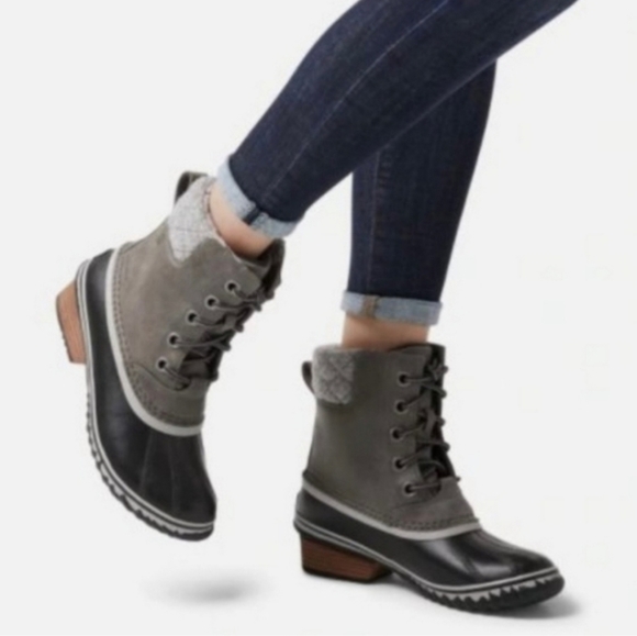 Sorel Slimpack II Lace Leather Waterproof Women’s Snow Winter Boots Sz 8 - Picture 2 of 11